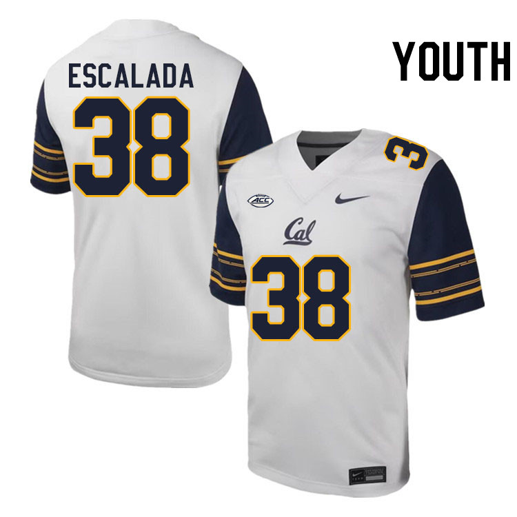 Youth #38 Nate Escalada California Golden Bears ACC Conference College Football Jerseys Stitched Sal